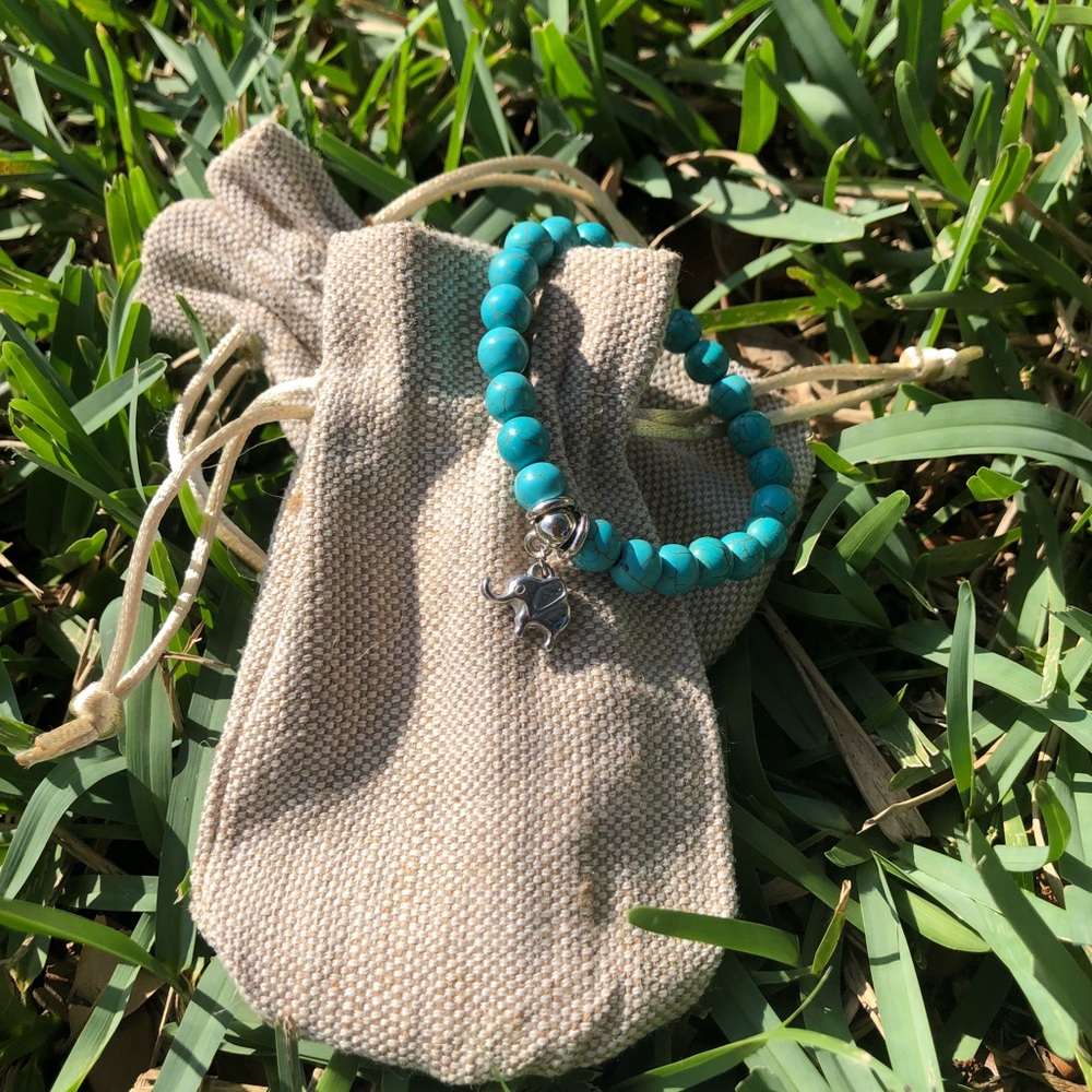 Turquoise elephant bracelet